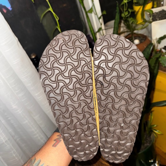 Birkenstock Arizona Shearling Lined Suede Sandals Women's Amber Comfort‎ 8.5 - Picture 6 of 6